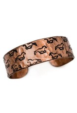 Anju Jewelry Horses Copper Engraved Cuff Bracelet