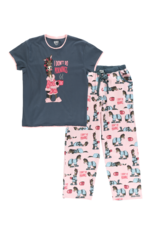 Lazy One Don't Do Mornings PJ Pant and Tee Set