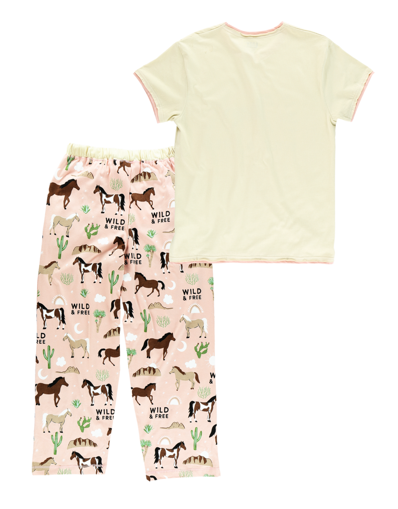 Lazy One Wild Horse PJ Pants And Tee Set