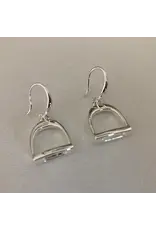 Carol Young Silver English Saddle Stirrup Earrings/Wire