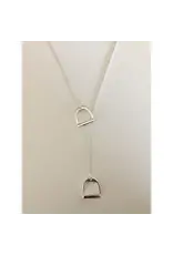 Carol Young Silver English Saddle Stirrup Necklace