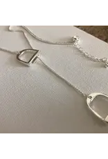 Carol Young Silver English Saddle Stirrup Necklace