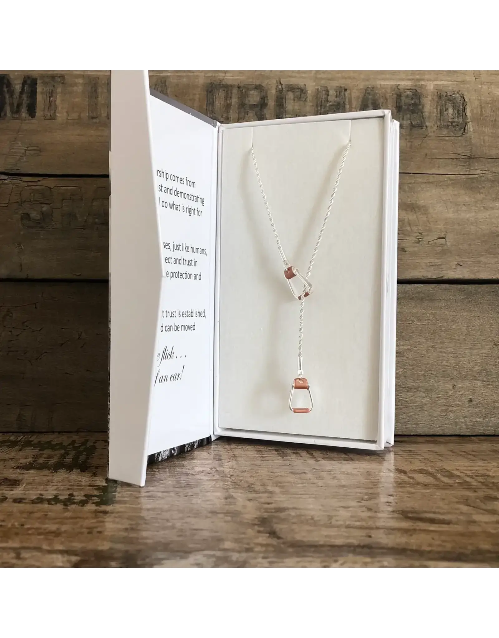 Carol Young Silver Western Saddle Stirrup "Y" Necklace