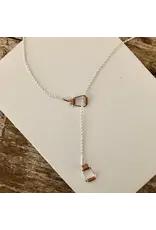 Carol Young Silver Western Saddle Stirrup "Y" Necklace