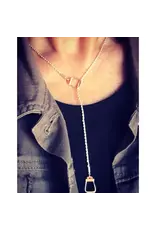 Carol Young Silver Western Saddle Stirrup "Y" Necklace