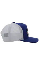 Hooey Brands Hat "Rodeo" Blue/White w/Serape & Black Patch