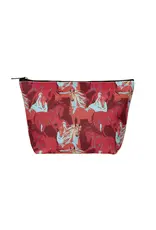 AWST International Colorful Horses Cosmetic Pouch