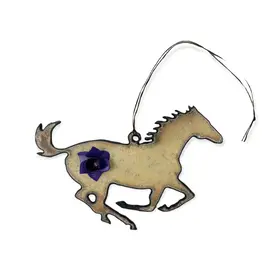 Horse Flower Ornament Metal