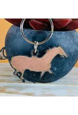 Iron Jewel Horse Keychain Metal Rust
