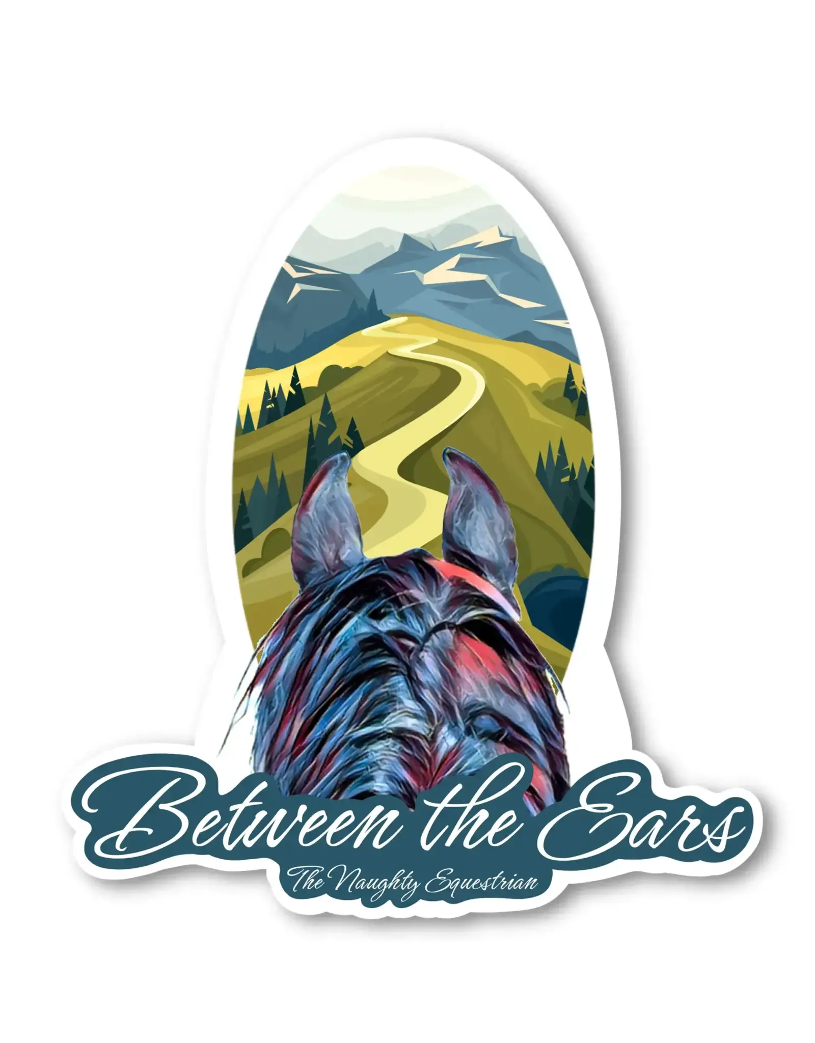 Trail Riding Between the Ears Sticker - San Diego Saddlery