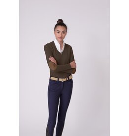 Chestnut Bay Rider Lounge V Neck Dark Truffle