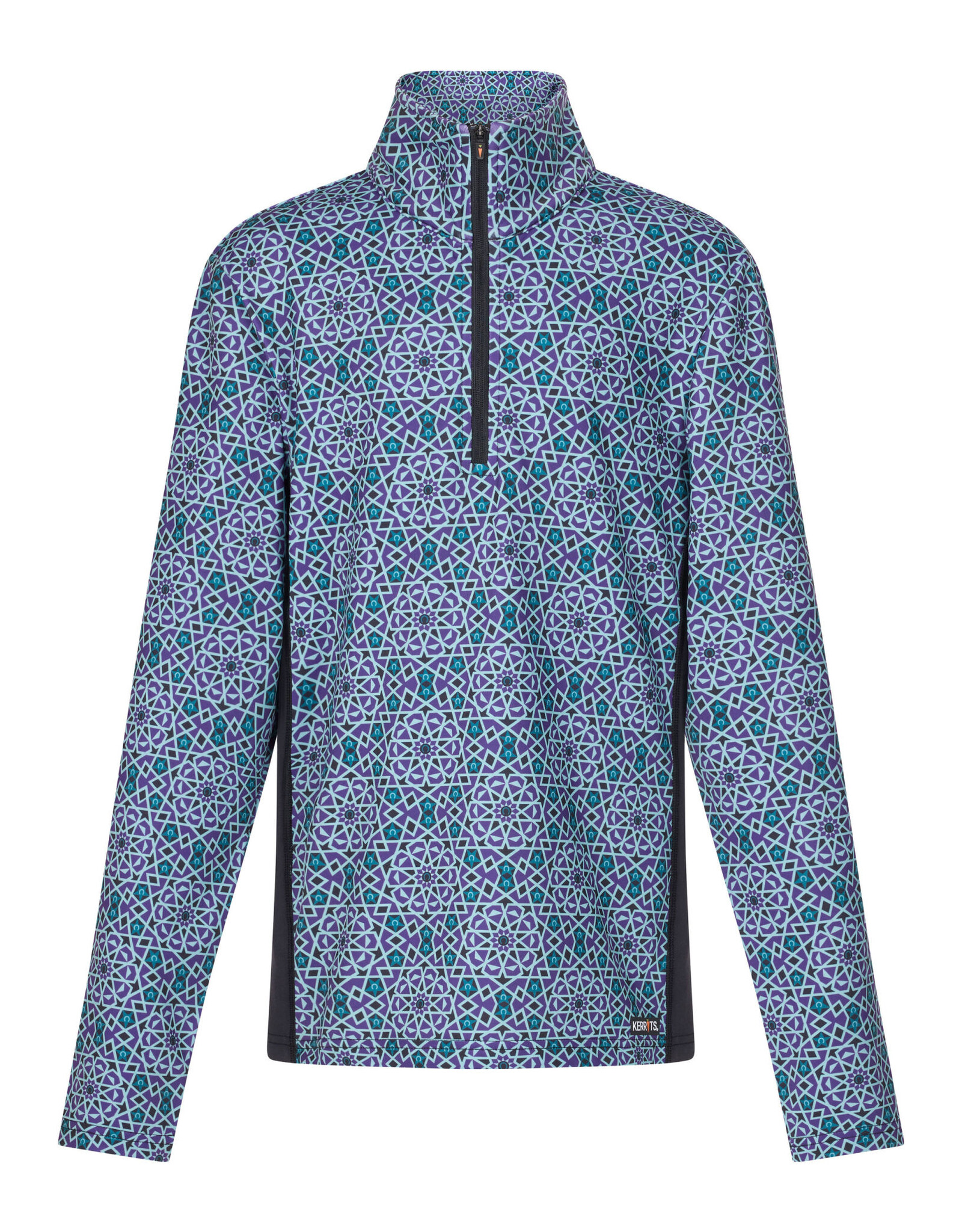 Kerrits Kids Rail Side Quarter Zip Fleece Tech Top Iris Starlight