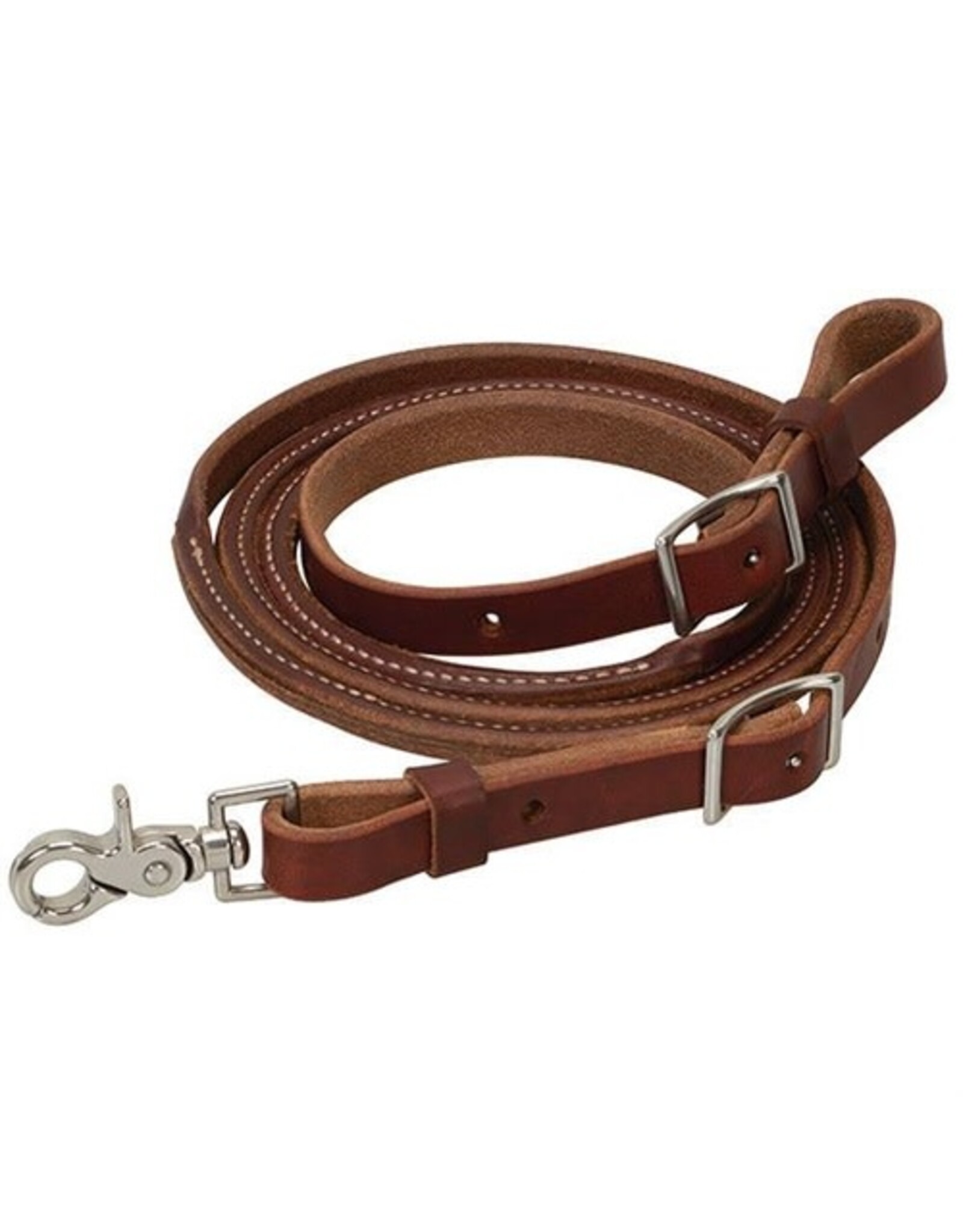 Oiled Canyon Rose Heavy Harness Round Roper Rein 3/4" X 7'