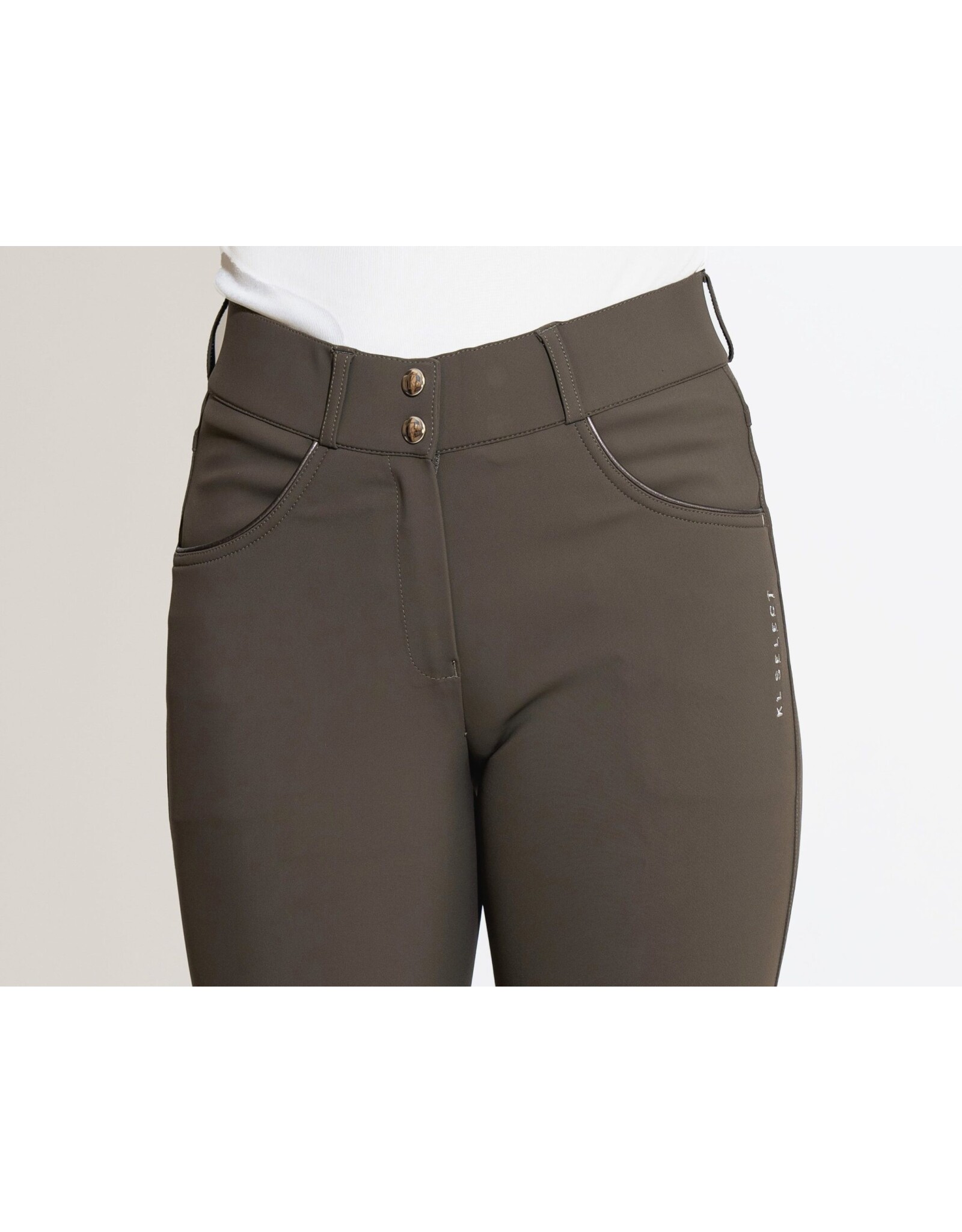 KL Select Gabrielle Breeches Knee Patch  Truffle/Copper