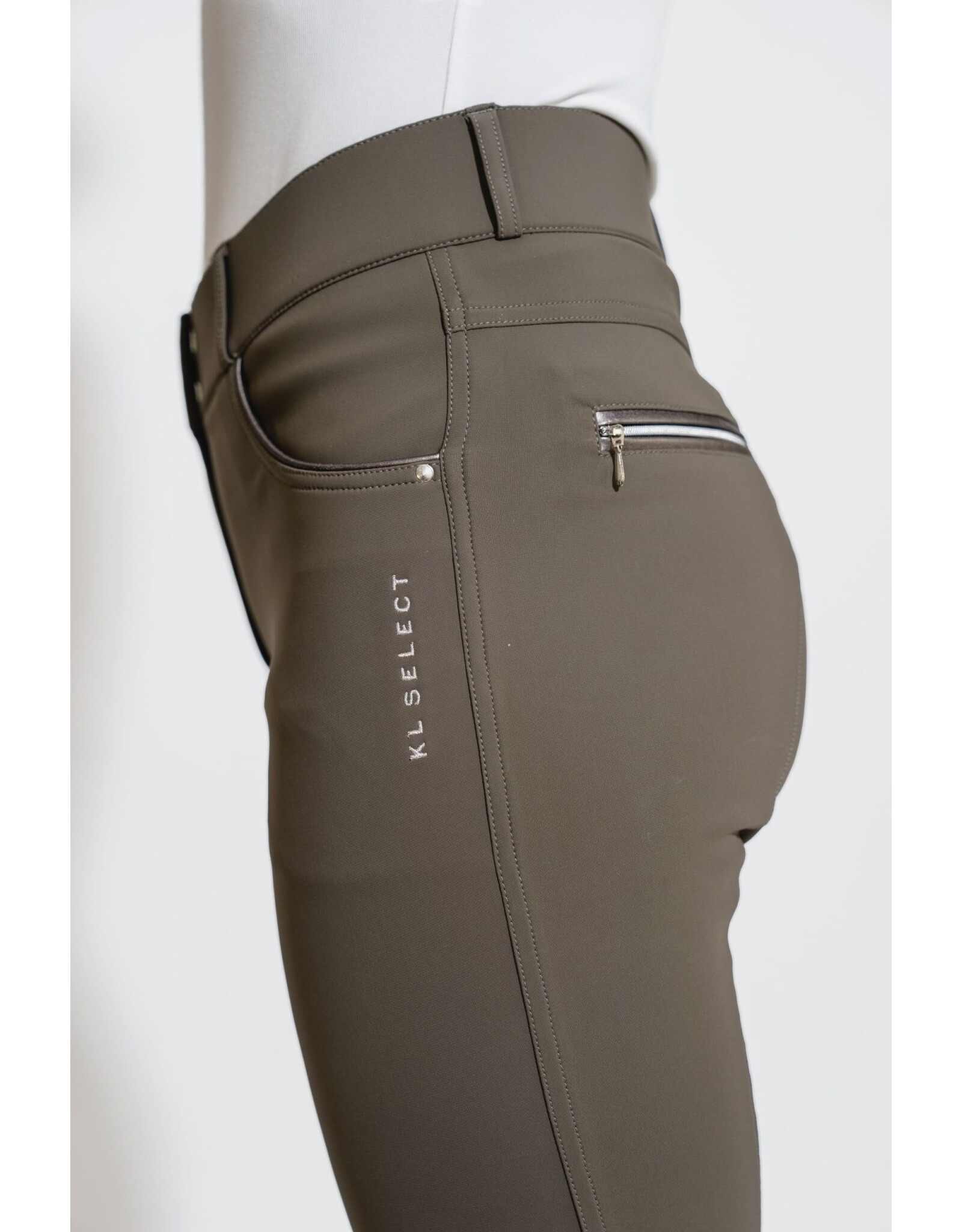 KL Select Gabrielle Breeches Knee Patch  Truffle/Copper