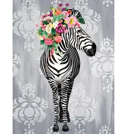 Note Card "Zebra with Floral Headress"