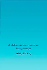 Card Birthday, In all the Universe