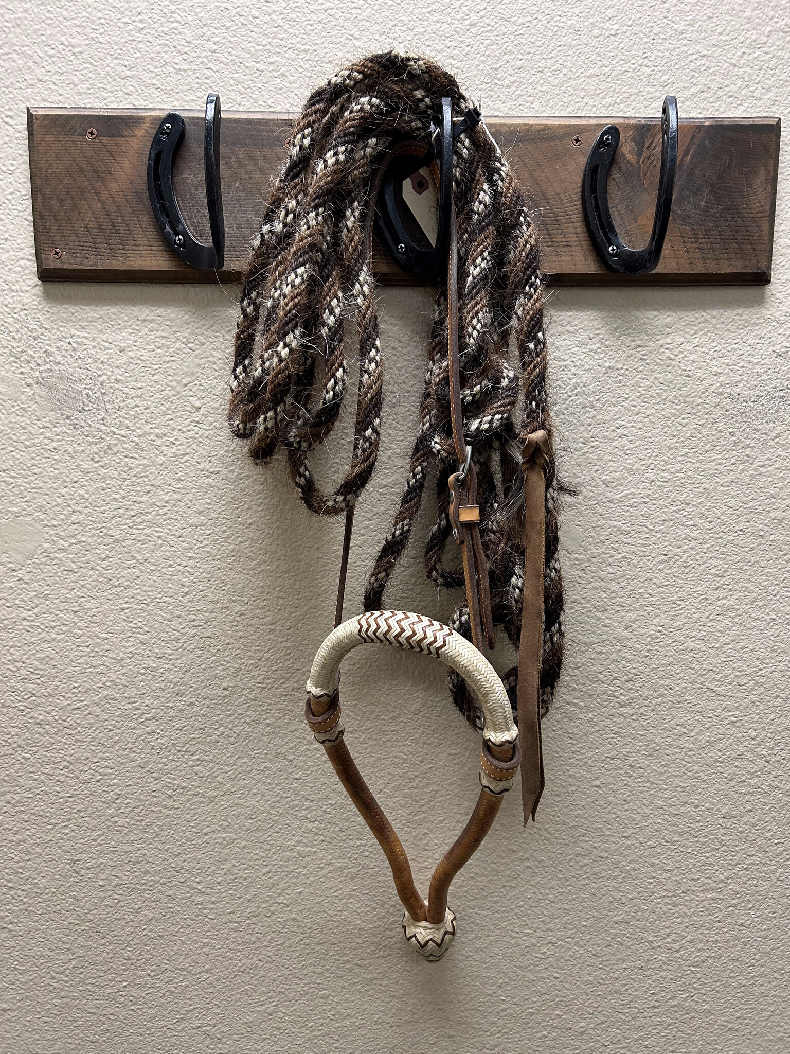 Murphy Leather Bosal with Mecate Horsehair Reins - San Diego Saddlery