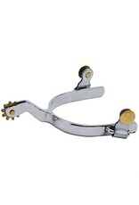 Spur Roping with Rowel Plain Band Men's Chrom Plated