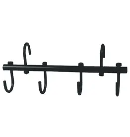 Portable 4-Hook Bridle Rack Black