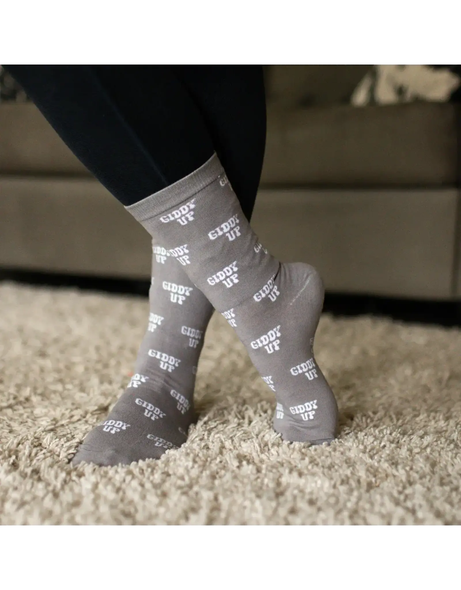 Dreamers and Schemers Giddy Up Crew Socks