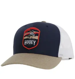 Hooey Brands Hat "Cheyenne" Hat Navy/White w/Orange/Red/Navy Patch