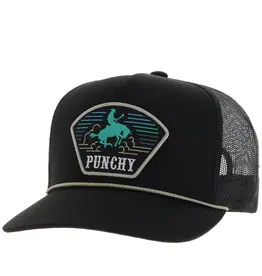 Hooey Brands Hat "Punchy" Black w/Turquoise & Yellow Patch
