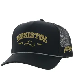 Hooey Brands Hat "Resistol" Black w/Gold Stitching