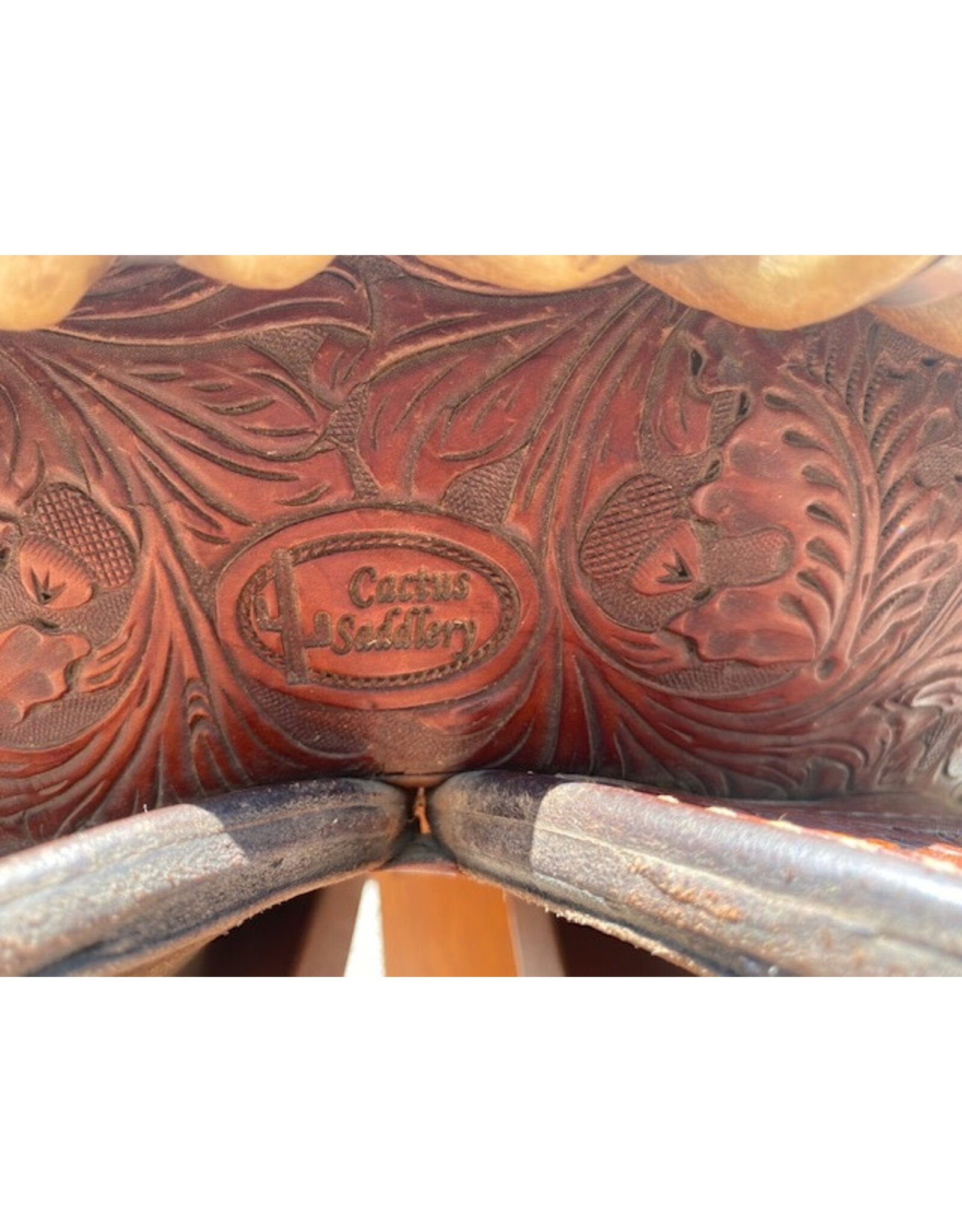 Charmayne James Cactus Saddlery Barrel Saddle with Stingray Seat 14.5" Full Quarter Bars