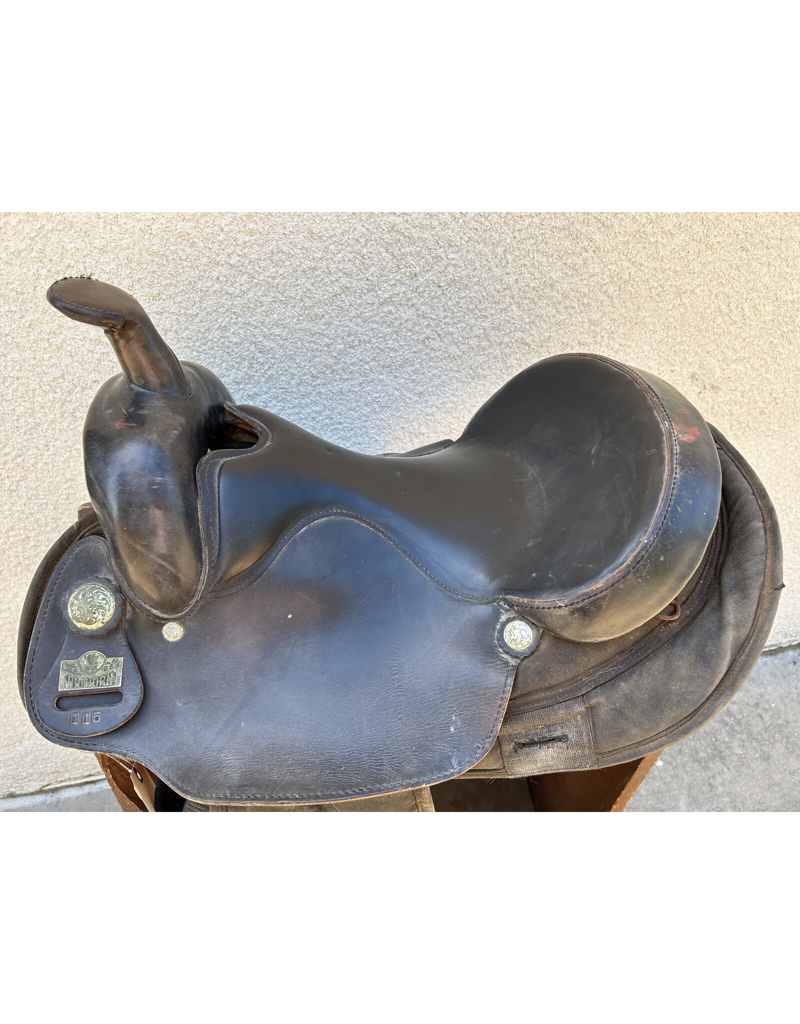 16" Big Horn 115 Trail Synthrtic Saddle 8" Wide Gullet