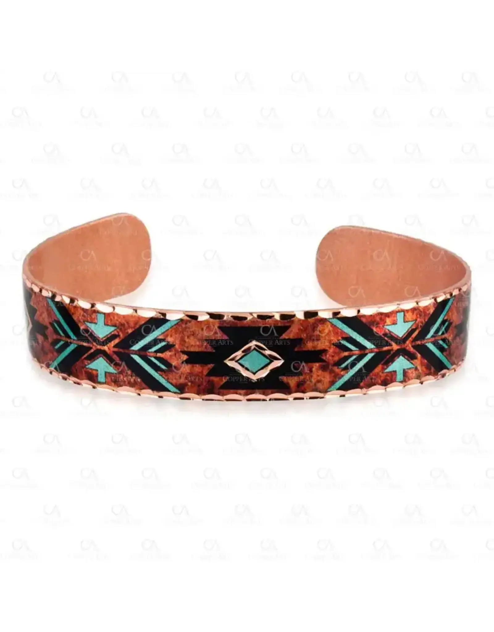 Copper Arts Inc. Bns 715 Flame Painted Native Cuff Bracelet