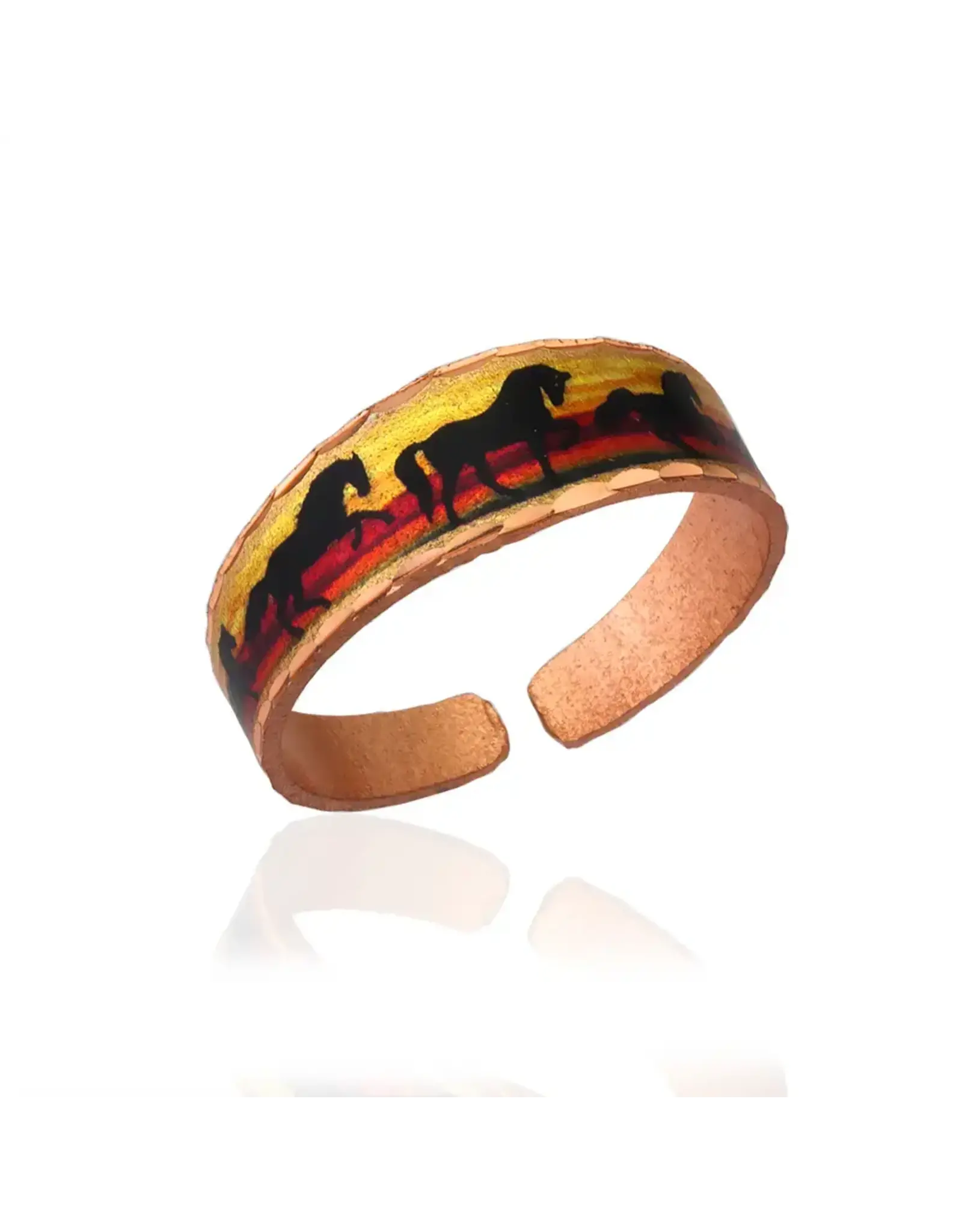 Copper Arts Inc. Rns 35 Unique Horse Adjustable Ring