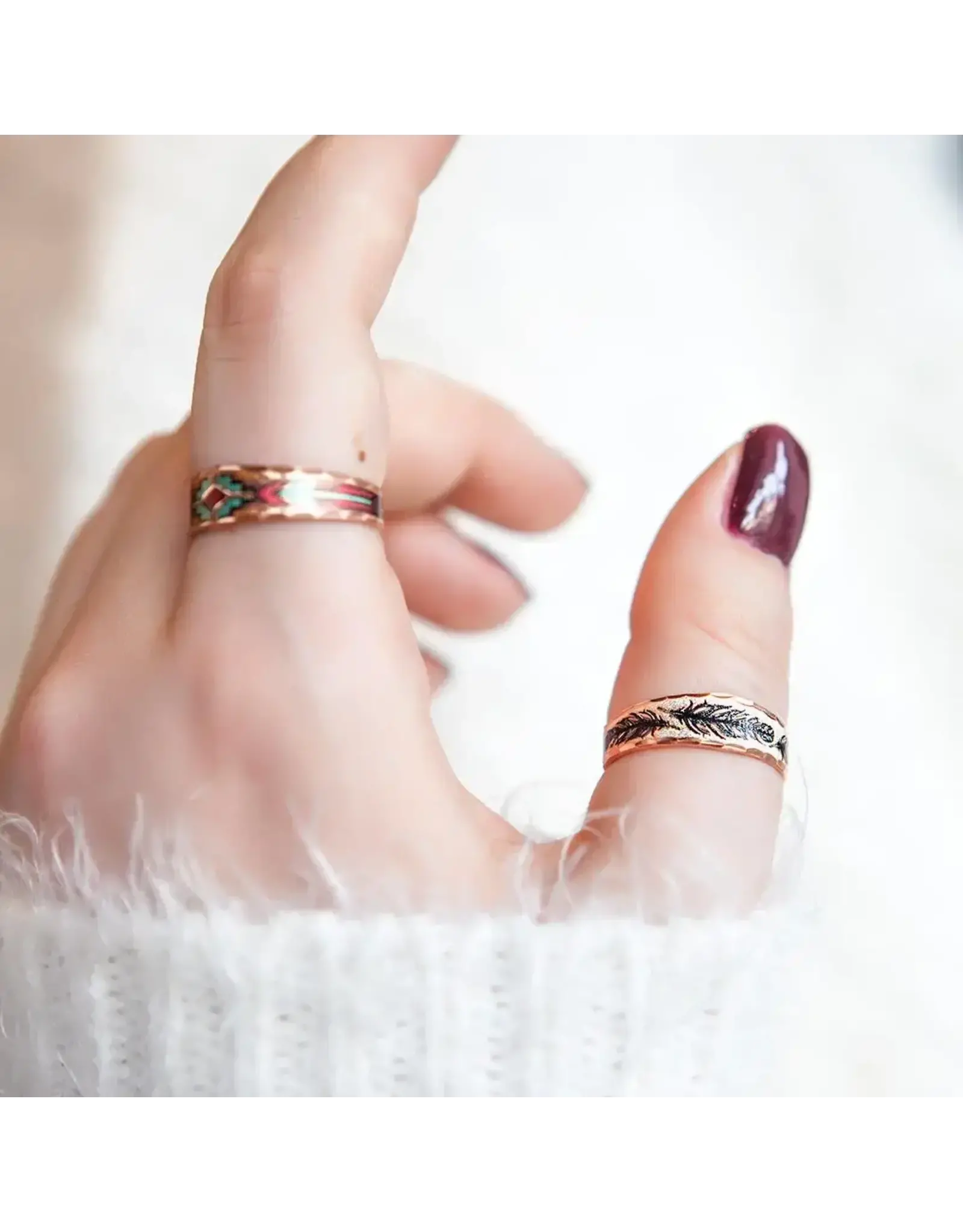 Copper Arts Inc. Rns 713 Adjustable Native Unique Ring