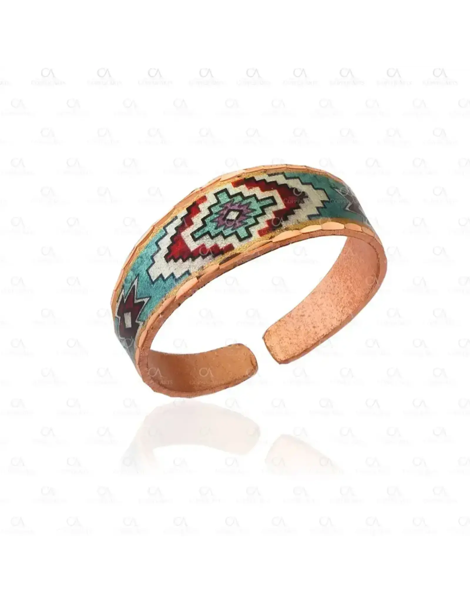 Copper Arts Inc. Rns 726 Adjustable Turquoise Native American Ring