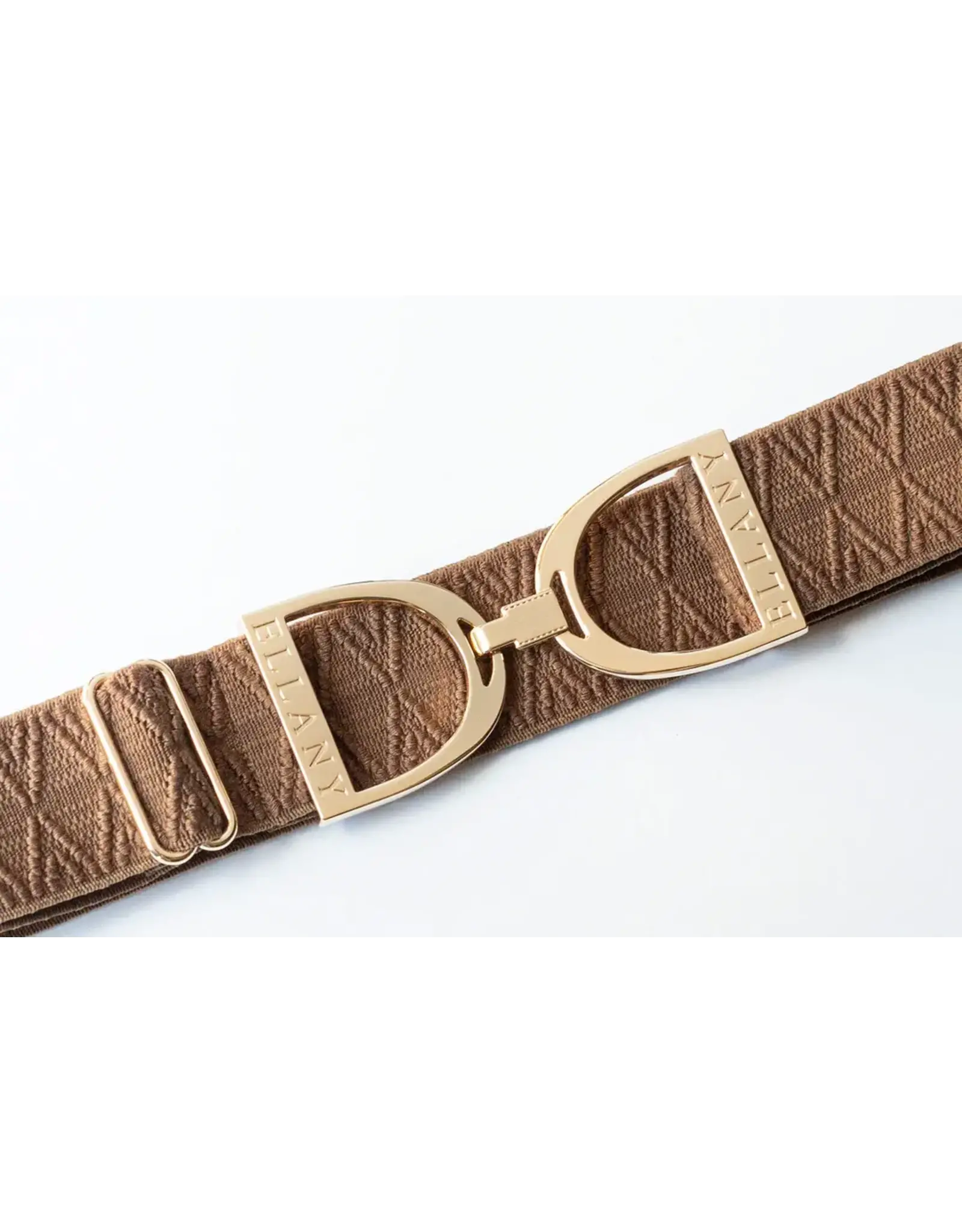 Ellany Caramel Dante - 1.5" Gold Stirrup Elastic Belt Standard (Youth-Adult 2XL)