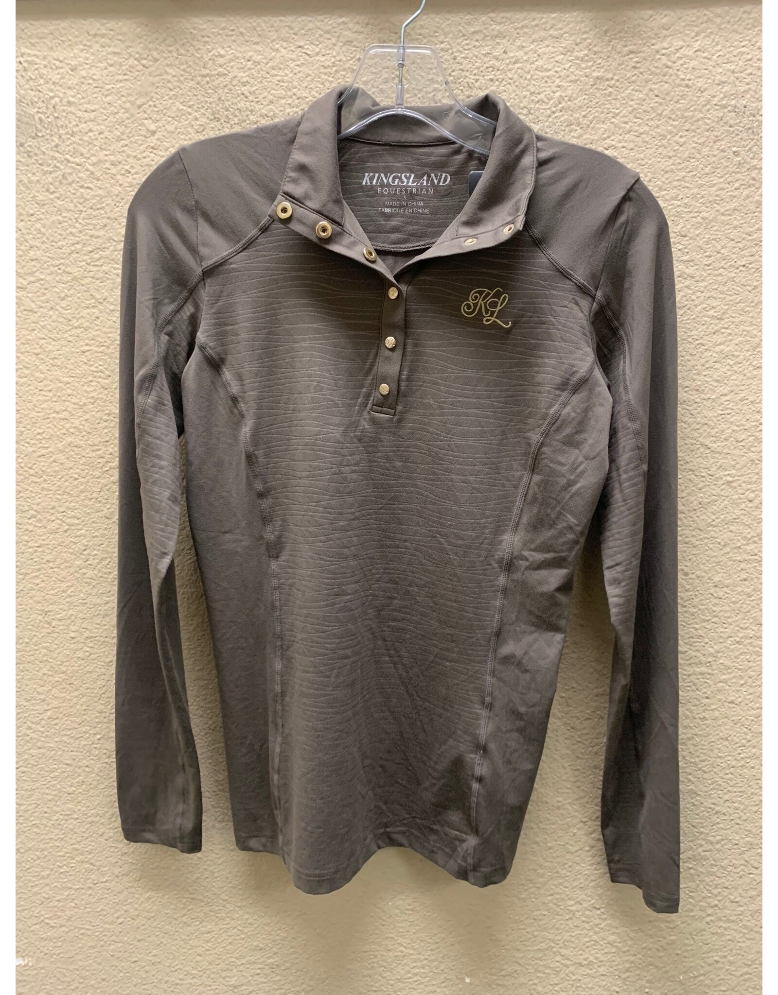 New W.T. Kingsland Long Sleeve Novella Training Shirt sz Small, Brown Granite