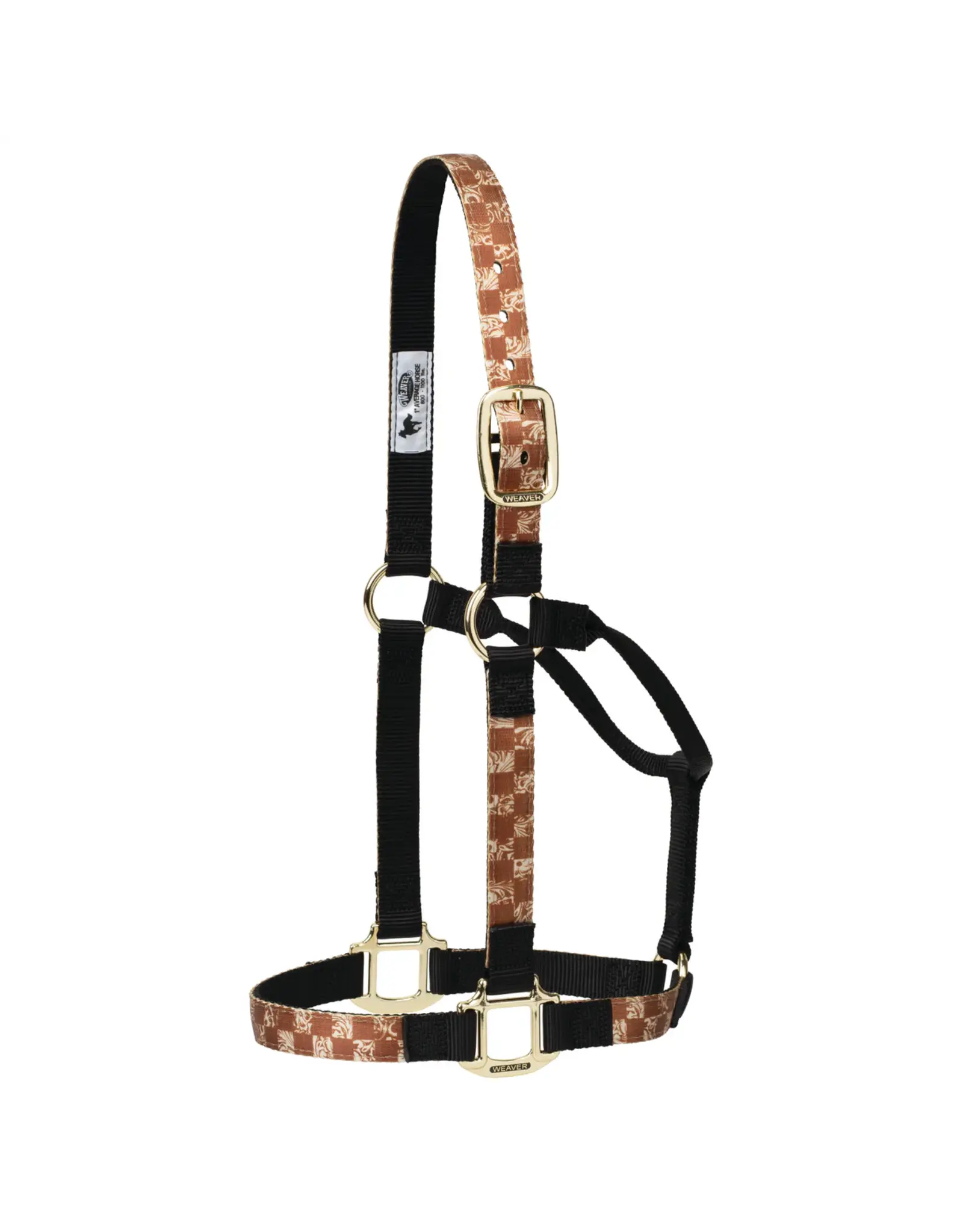 Weaver Non-Adjustable Nylon Patterned Halter 1" Weaver