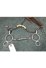 Myler Combo Bit 2 Ring with Rawhide Nose Triple Barrel Mullen Mouth mb32-3 5"