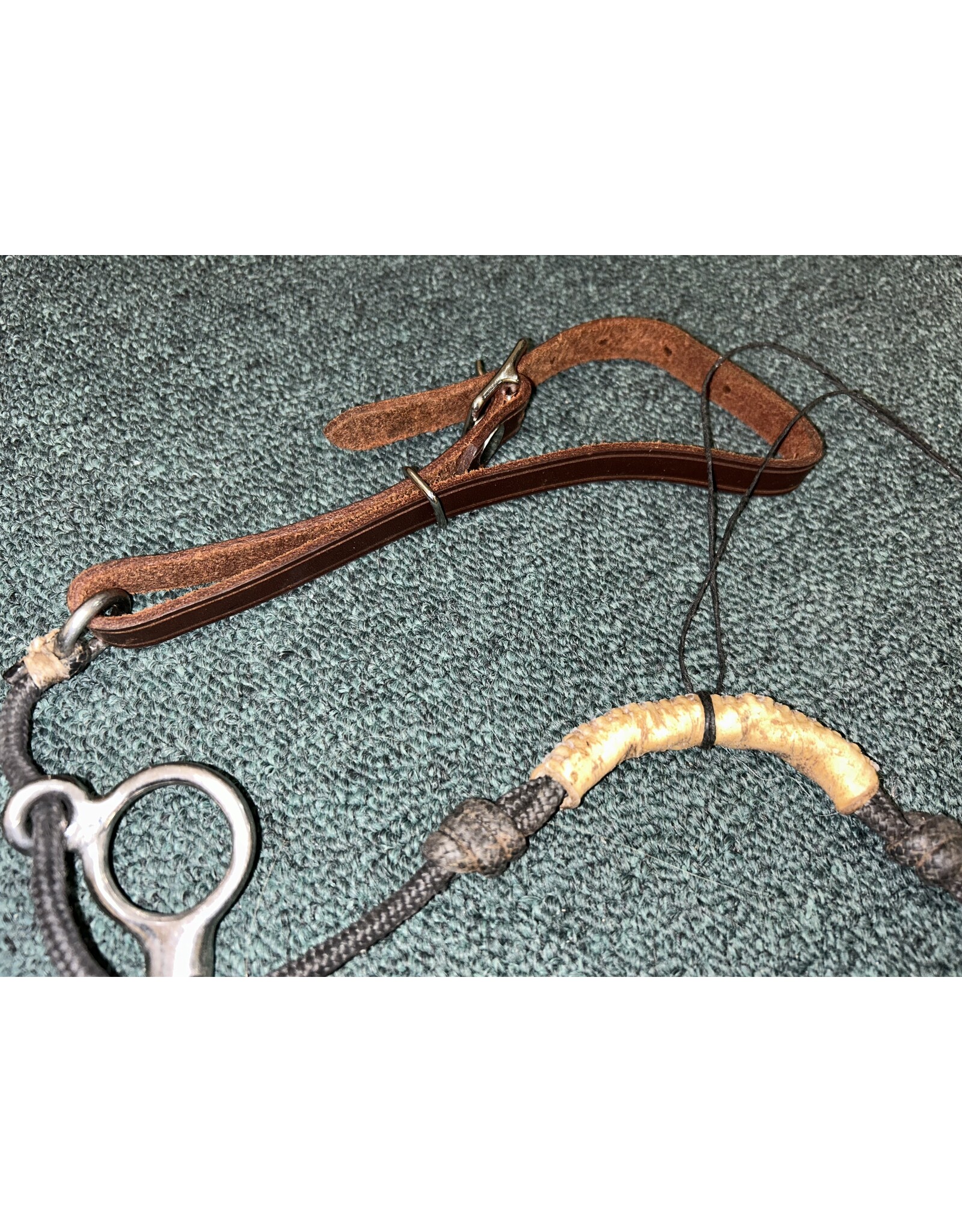 Myler Combo Bit 2 Ring with Rawhide Nose Triple Barrel Mullen Mouth mb32-3 5"