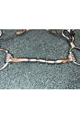 Myler Combo Bit 2 Ring with Rawhide Nose Triple Barrel Mullen Mouth mb32-3 5"