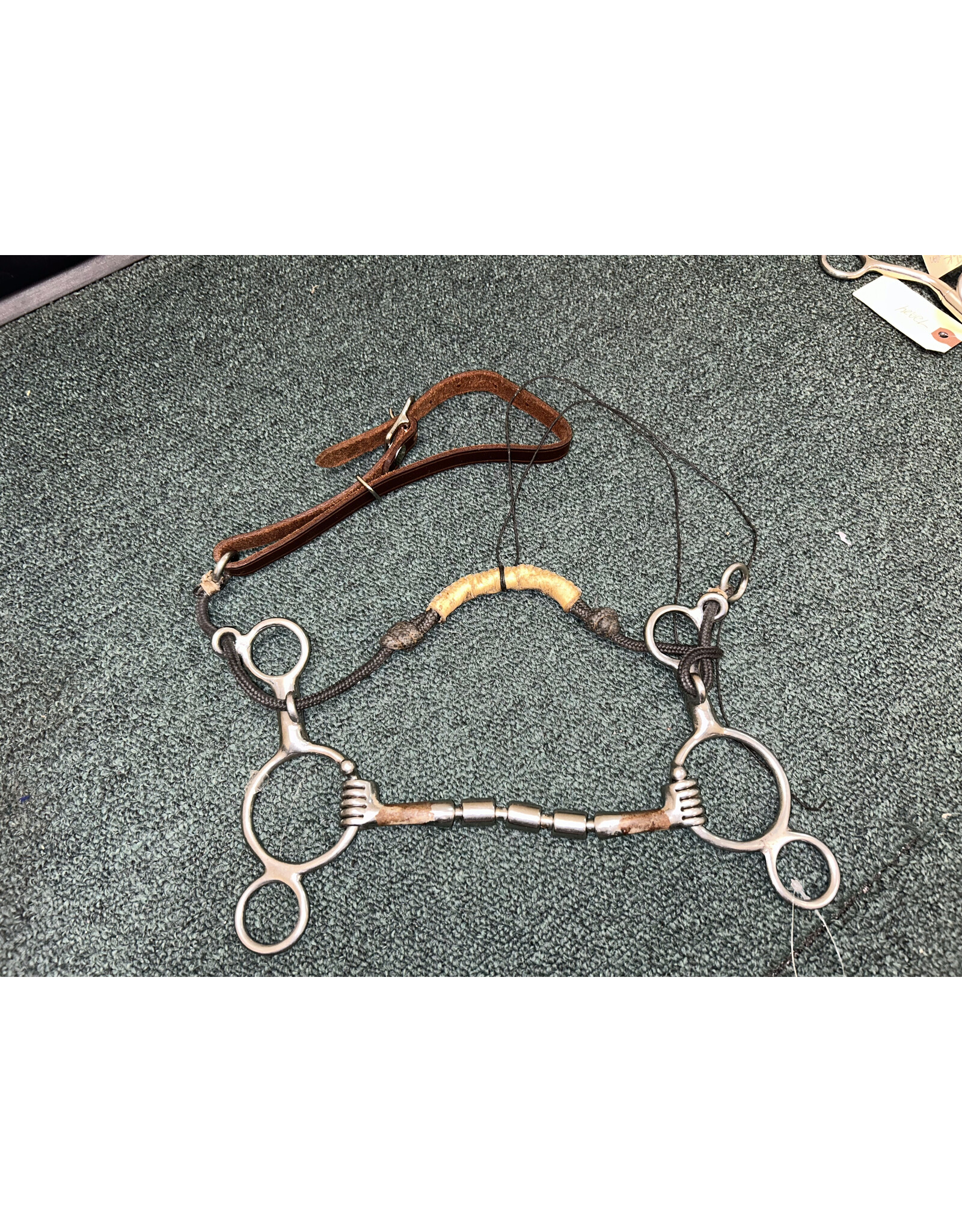 Myler Combo Bit 2 Ring with Rawhide Nose Triple Barrel Mullen Mouth mb32-3 5"