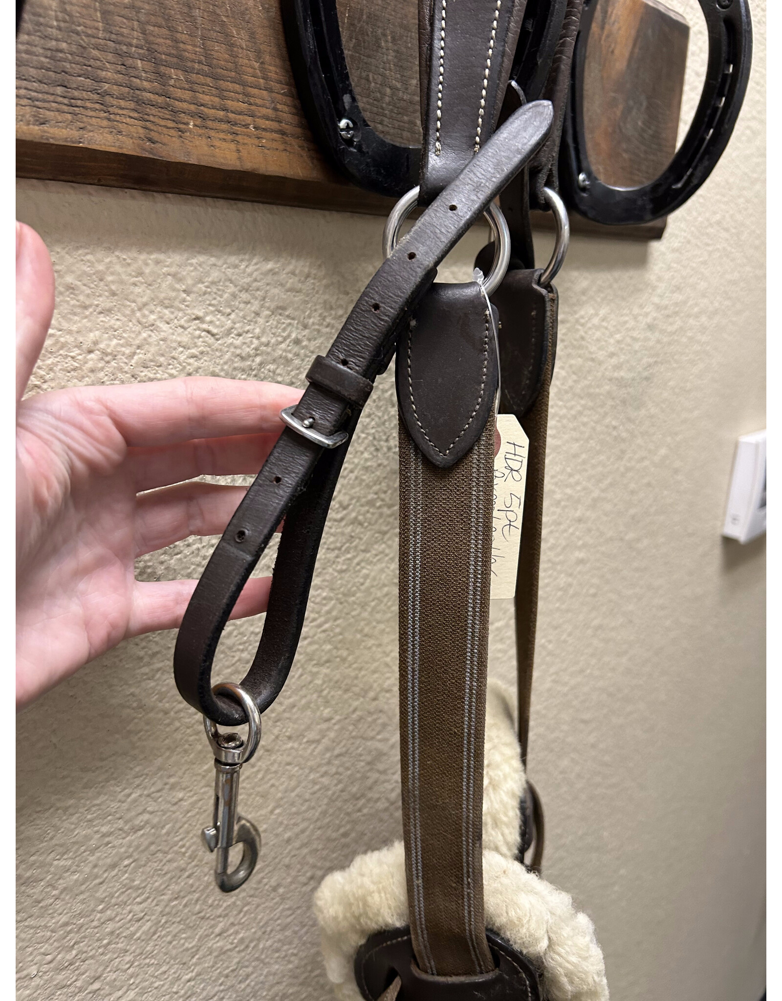 5 Pt Breastplate  Full Size Brown Elastic