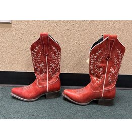 JB Dillon Womens Western Boots Red 7.5B