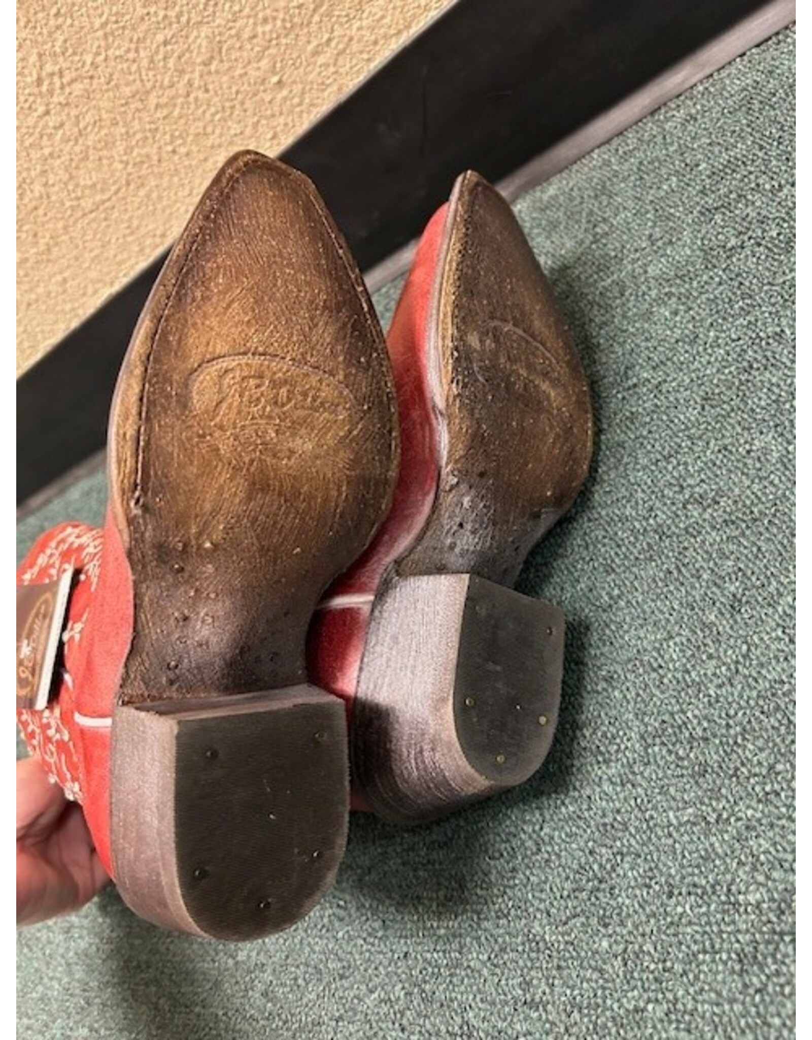 JB Dillon Womens Western Boots Red 7.5B