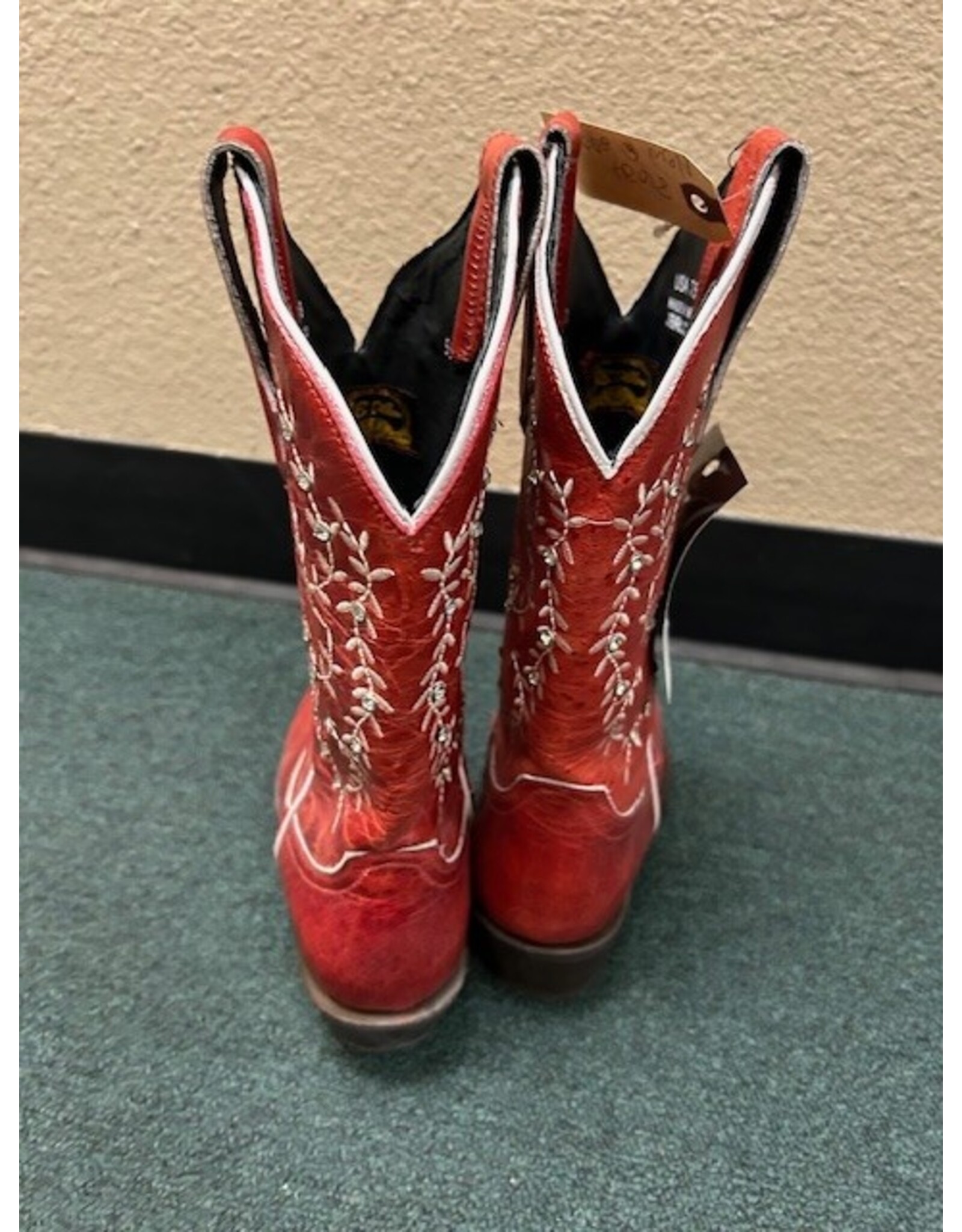 JB Dillon Womens Western Boots Red 7.5B