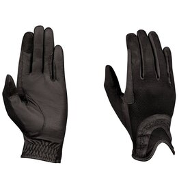 Pull-On Glitter Mesh Back Riding Gloves