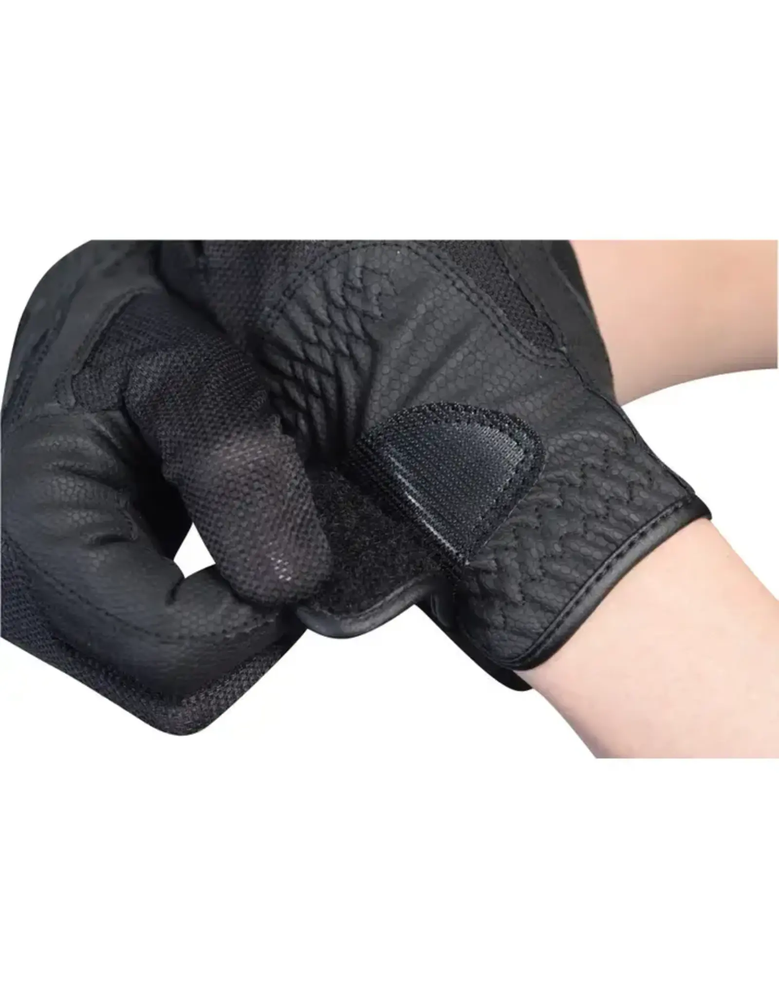 Breathable Mesh Riding Gloves Black