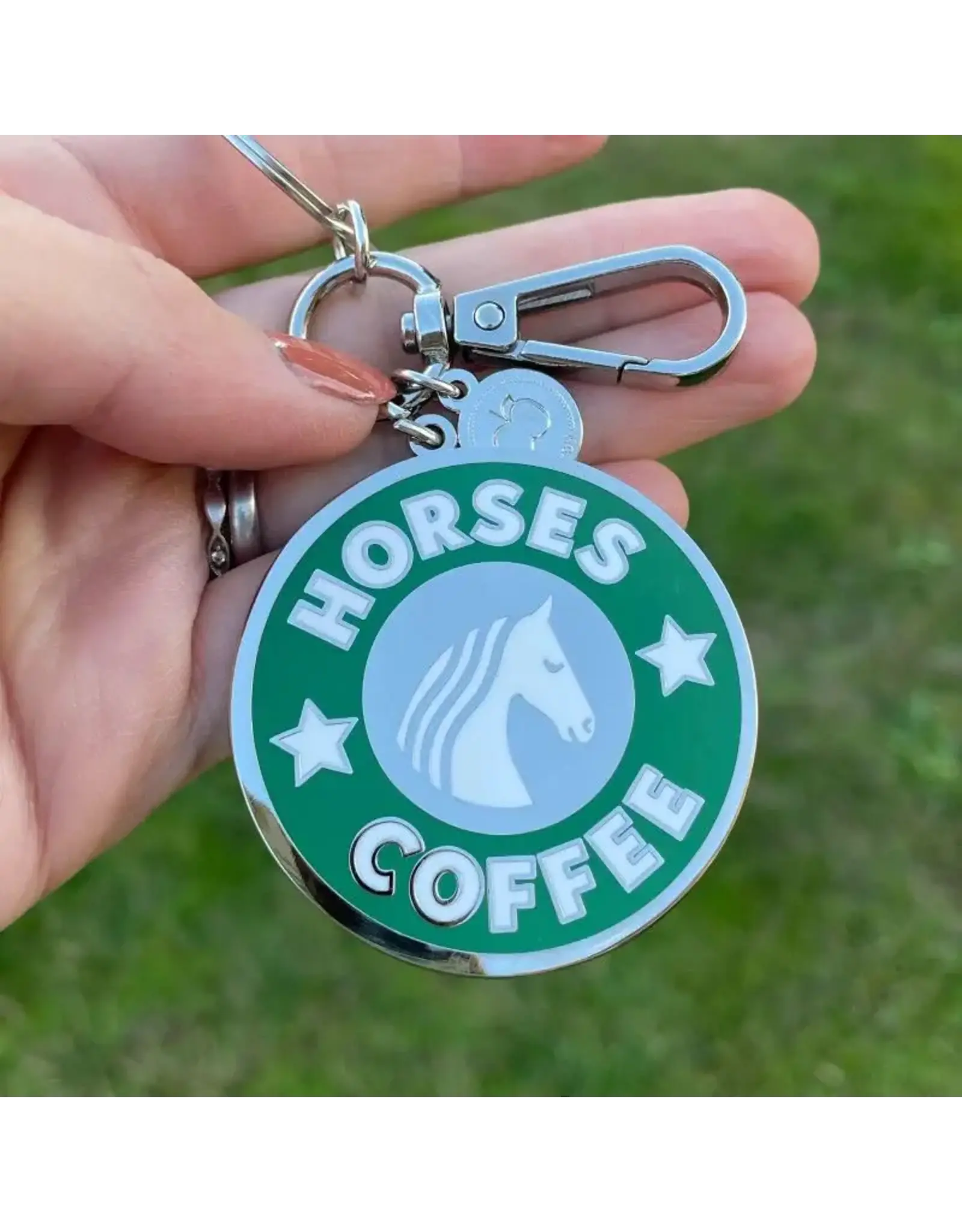 Dapplebay Horses & Coffee Keychain
