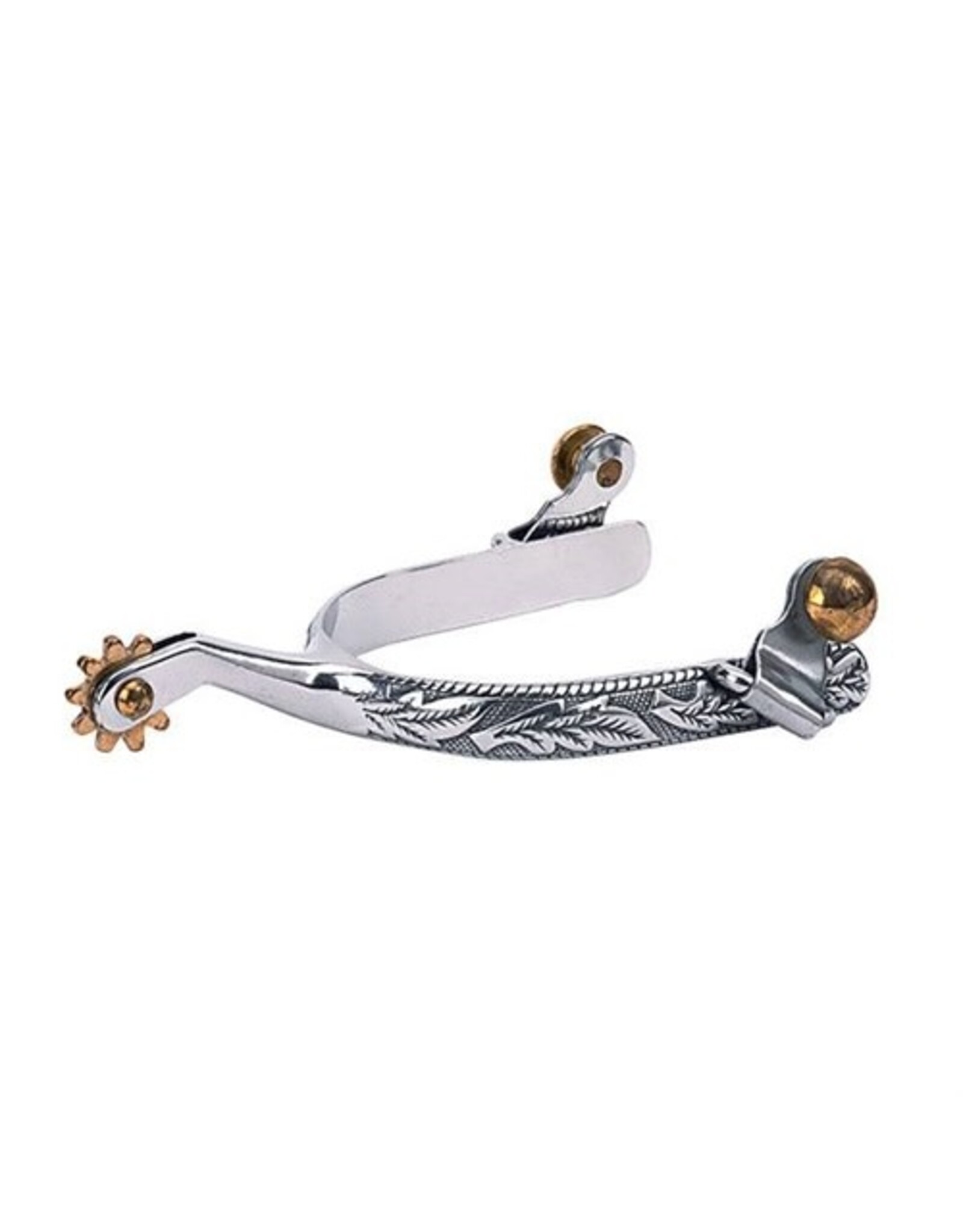 Weaver Roping Spurs with Engraved Band