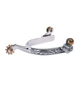 Weaver Roping Spurs with Engraved Band